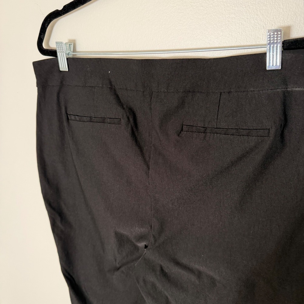 Chicos Slimming Classic Black Ankle Pant (3/XL/16) Stretch Minimal Closet Staple - Picture 11 of 12
